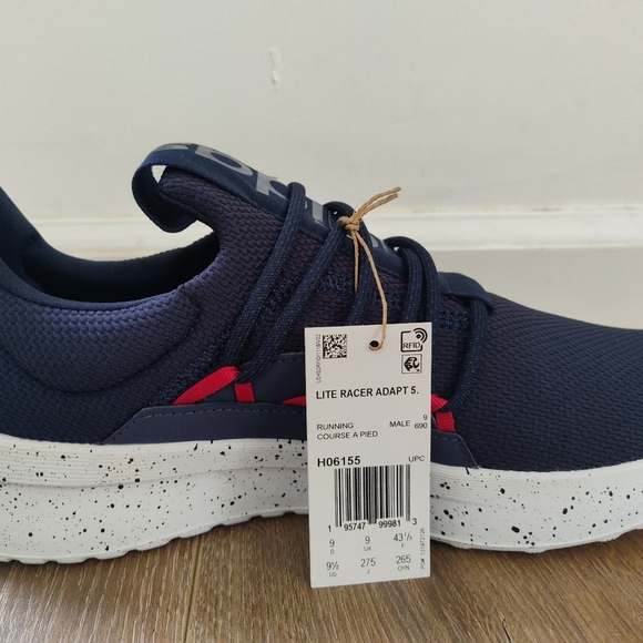 NEW Adidas Cloudfoam Lite Racer Men's Sneakers Athletic WIDE Size 9.5 - Picture 3 of 7